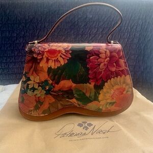 Patricia Nash Gwynne Convertible Leather Crossbody Bag-Multicolor Floral NWT